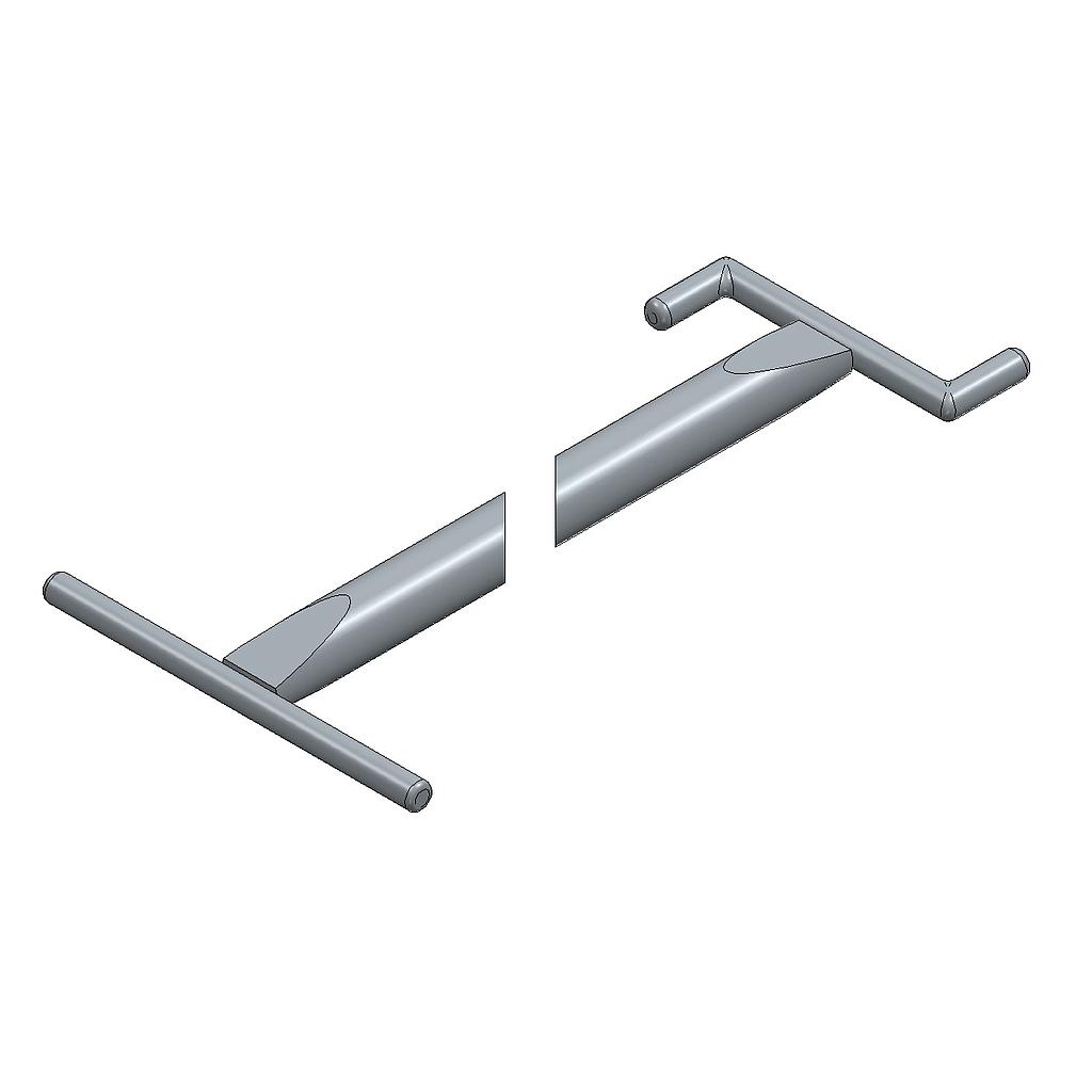 BARRA PÉRTIGA TUBO GALVANIZADO 1/2" DE 2.650 mm