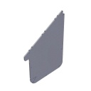 COPERTURA IN ACCIAIO INOX. AISI-304B COPERTURA POSTERIORE ALA-ALU-02 e=2,5 mm TAGLIO LASER