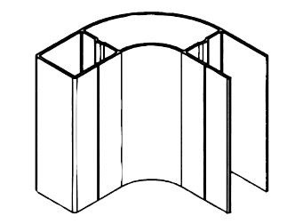 PERFIL CURVO SALVACICLISTAS ANODIZADO L 335 mm