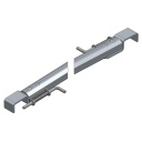 ARQUILLO ALU ANOD. NEGRO PUNTO 50 mm TIPO CIERRE GANADERO PASAMANOS 75 mm 