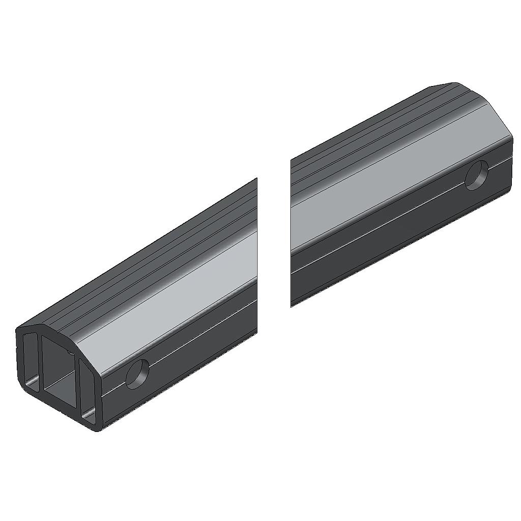 ARQUILLO ALU ANOD. NEGRO PUNTO 50 mm TIPO ECO-LIGHT PASAMANOS 75 mm 