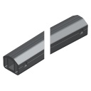 ARQUILLO ALU ANOD. NEGRO PUNTO 50 mm TIPO ECO-LIGHT PASAMANOS 85 mm 