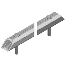 [009-011-2-147] ARQUILLO ALU ANOD. NEGRO RECTO TIPO SOBRE PASAMANOS 85 mm 