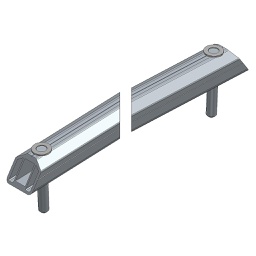 [009-011-2-142] ARQUILLO ALU ANOD. PUNTO 50 mm TIPO SOBRE PASAMANOS 50 mm 