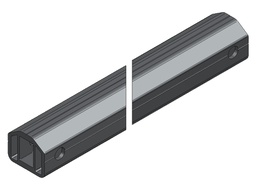 [009-011-2-164] ARQUILLO ALU ANOD. NEGRO RECTO TIPO ECO-LIGHT PASAMANOS 75 mm 